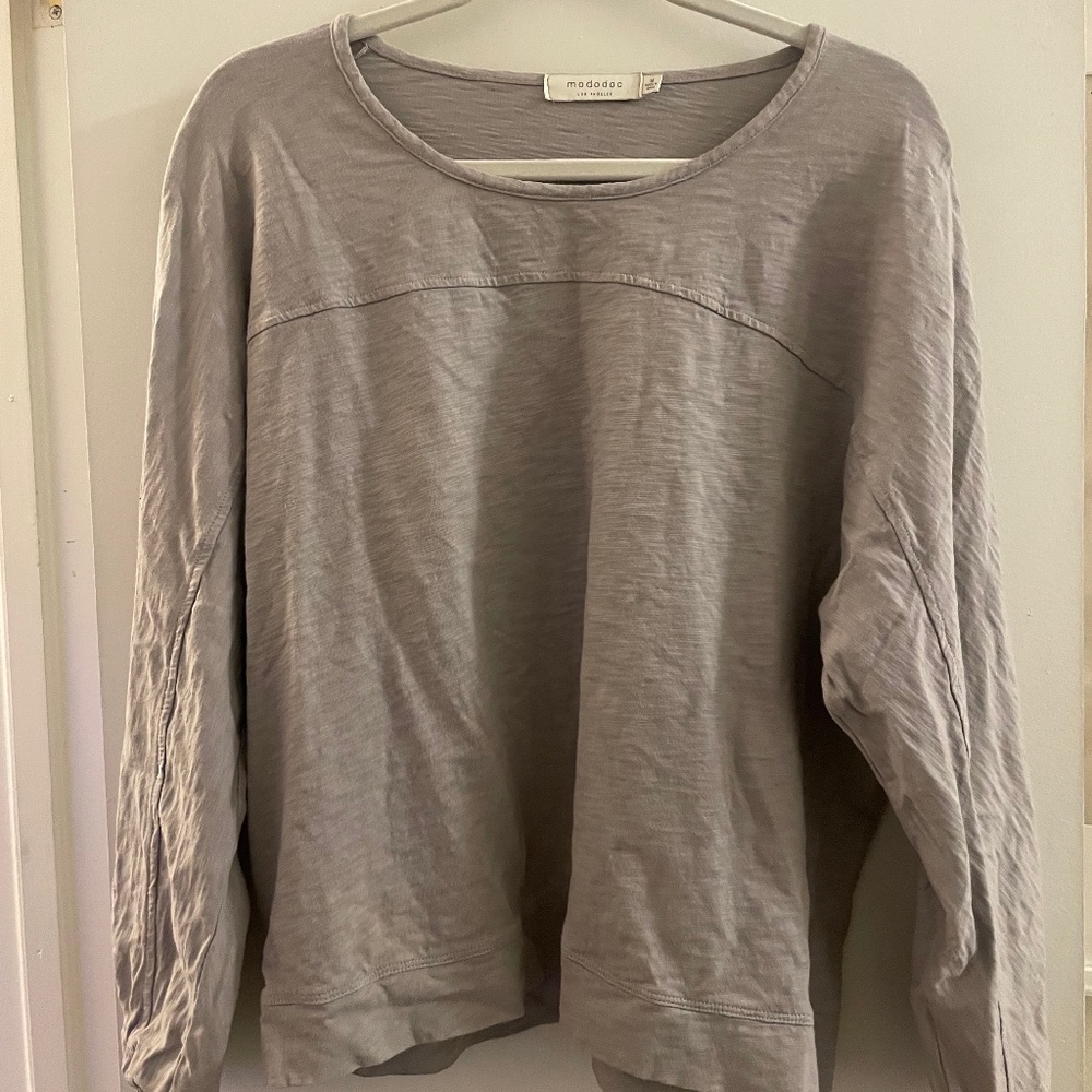 Mododoc Grey Casual Top, M